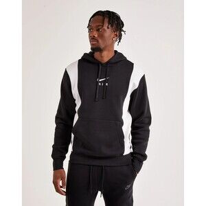 Nike NSW Air Fleece Hoodie Black/White Size S, M, L, XL